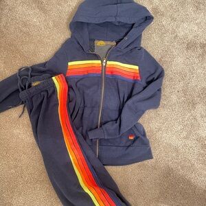 Aviator Nation 5-Stripe Hoodie and Joggers Set